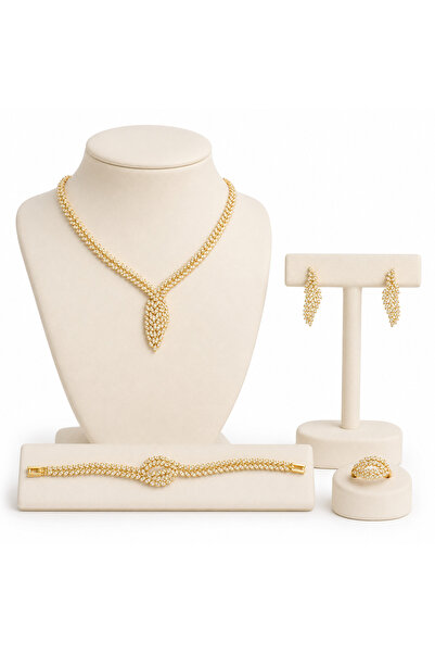 BELLA CİAO Sparkle Gold-Tone Jewelry Set – Design 30