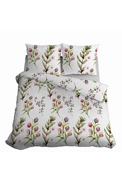 Detexpol Lenjerie de pat din satin 160x200 Flori de primăvară