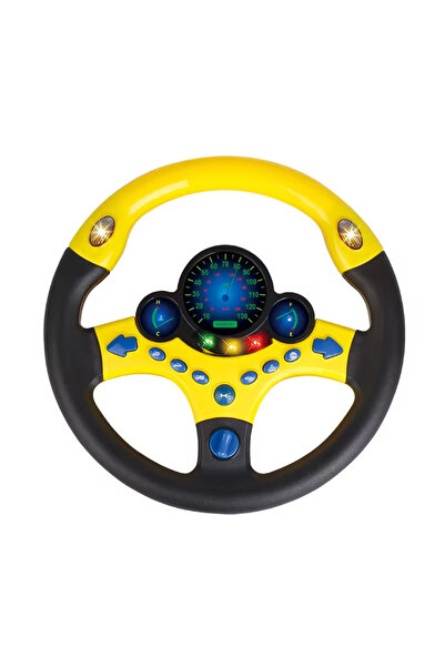 OEM Volan interactiv cu panou de bord, lumini LED și sunete realiste - Galben