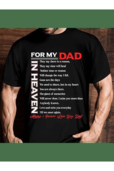 NOURAM قميص FQU Dad My Angel Memorial، قابل للتمدد، للجنسين، مناسب للعائلة، ق...