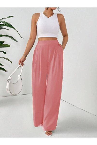 JANTIL MODA Women's Pants Fabric Dabil Luxury Pants Pocket