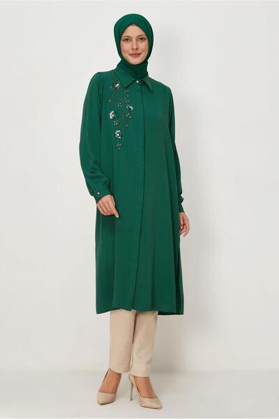 Alvina Shirt Collar Long Tunic 46510