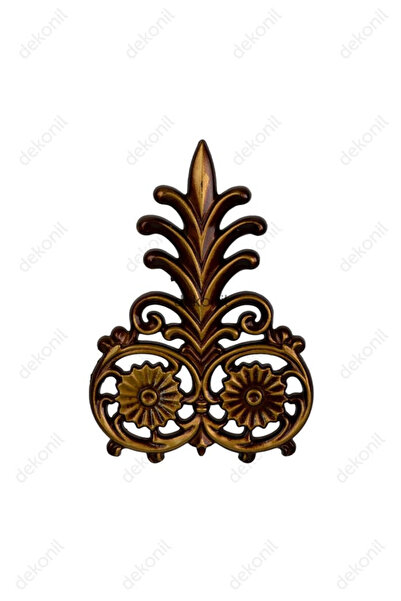 Dekonil Eskitme - Kahverengi Saray Tavan Mızrak Motif 14*21 cm - 2 Adet