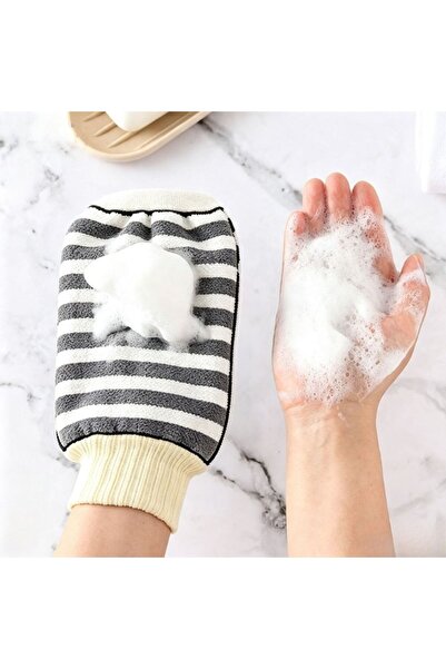 idei Mănușă de exfoliere pentru baie 23×15 cm, model dungat, culoare aleatori...