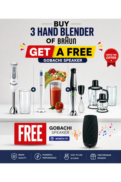 Braun Hand blender MQ7045 1000 watts 1.25 liters stainless steel , MQ5200 100...