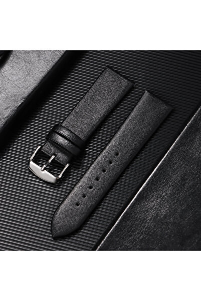 Choice41 Silver Buckle 16mm black Vintage Brown Slim Leather Watch Strap 12mm...