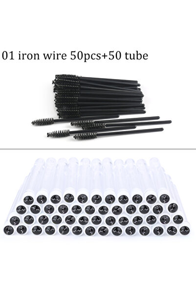Choice7 D 50pctube 50pcbrush 100Pcs Eyelash Brush Tubes Reusable Lash Mascara...