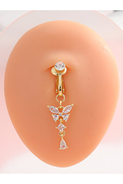 Choice1 Heart body Navel & Bell Button Rings 2843-GD 1pc Non-piercing Faux Fa...