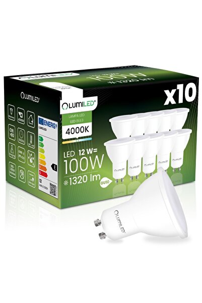 Lumiled 10x Bec LED GU10 Spot PAR16 12W = 100W 1320LM 4000K Neutru 120 °