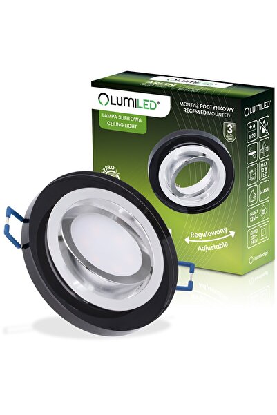 Lumiled Spot de tavan încastrat cu halogen, rotund, din sticlă, orientabil, G...