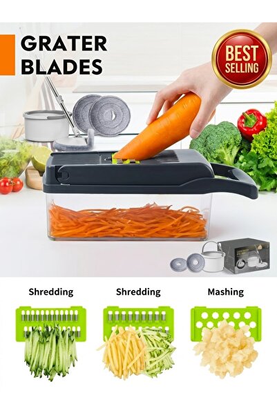 Generic Brand 16-Piece Vegetable Slicer, Cutter and Onion Chopper Set Multifu...
