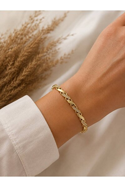 XUPING JEWELRY 14K Kuyumcu Model Modern Xupıng Çelik Bileklik