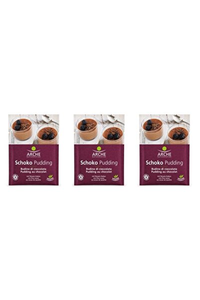 Arche Naturkuche Pachet 3 x Budinca bio de ciocolata, 50g