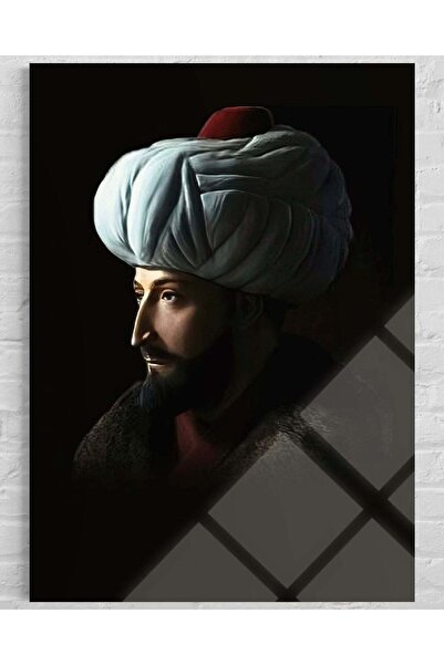 Genel Markalar Fatih Sultan Mehmet Han Portre Cam Tablo - Model 2