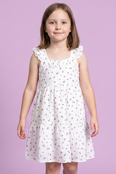 R&B Printed Sleeveless Tiered Dress