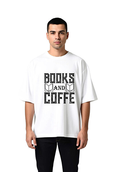 PayBuy Book Coffee Lovers' Nostalgic Design Printed Men's Oversize T-Shirt