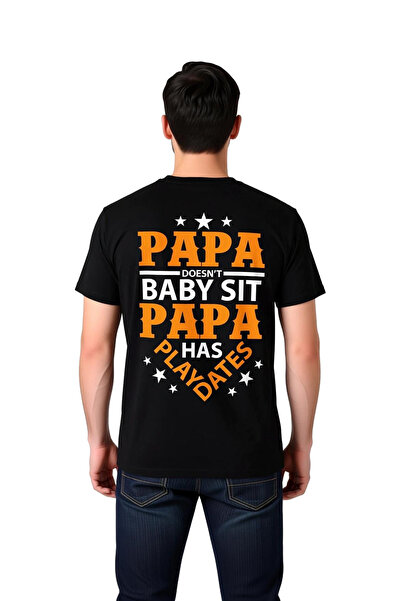 PayBuy Men's Printed T-Shirt Fatherhood Humor Star Detail Game Date Graphic P...