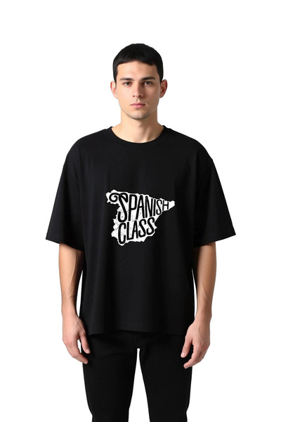 PayBuy Men's Oversize T-Shirt 100% Cotton Spanish Lesson Retro Print Relaxed ...