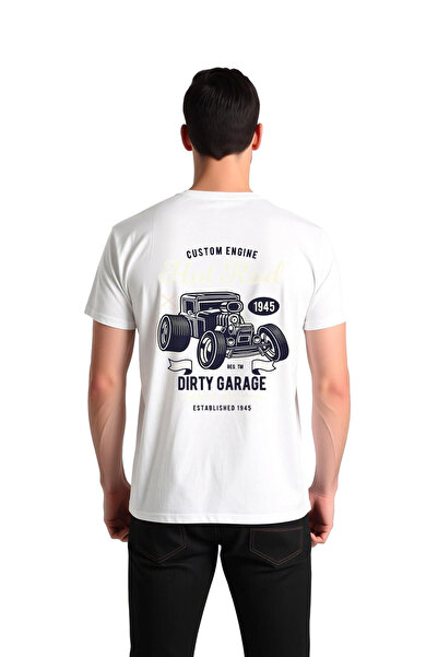 PayBuy Men's Retro Hot Rod Garage Printed Cotton T-Shirt Vintage Automobile D...