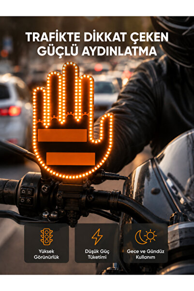 ART3 176 LED’li Amber Trafik Uyumlu Sinyal Işığı – El Hareketiyle Kontrol