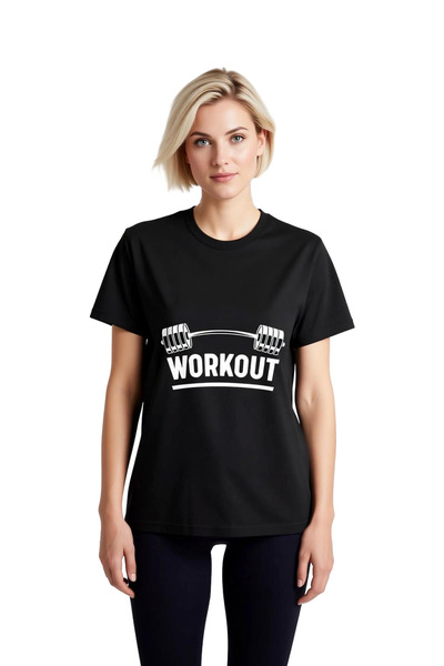 PayBuy Women's Fitness Motivational Printed Short Sleeve T-Shirt Sports Energ...