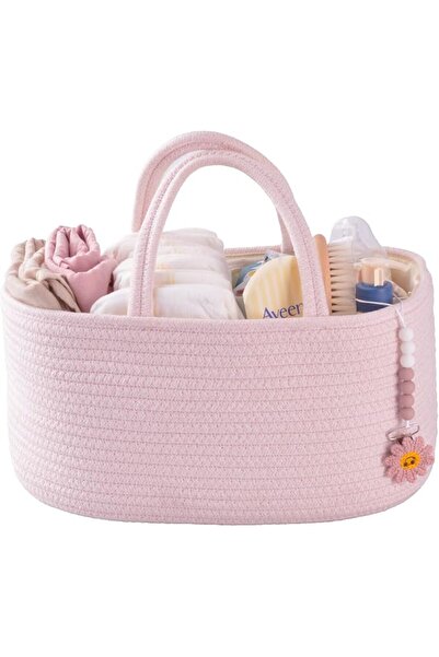 XUANGUO Baby Diaper Caddy Organizer Cotton Rope Nursery Storage Bin Basket Po...