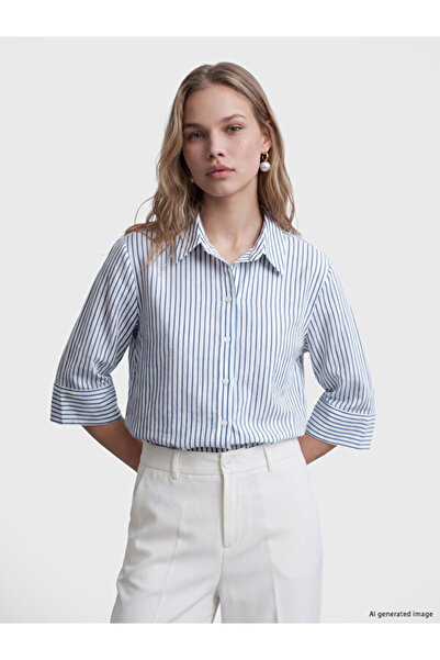 LC Waikiki Striped Loose-Fit Women's Shirt for Style Enthusiasts from Uzg Store