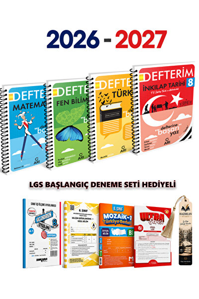 Arı Yayıncılık Arı Yayınları 8.Sınıf LGS Akıllı Defter Set 4 Kitap 2027 | LGS...