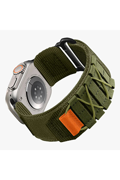 kılıfbenim Apple Watch Uyumlu Askeri Outdoor Naylon Spor Kordon Çapraz Bağcık...