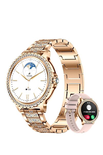 Lige Women Smart Watch Stainless Steel Gold Luxury Diamonds decoration Ladies...