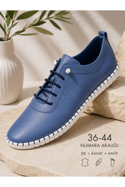 MELİS'E Laci Genuine Leather Large Size Women's Casual Shoes |   Large Size 36-44 |   Lightweight and Comfortable