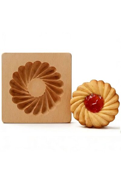 STARSTAR Wooden pumpkin cookie mold, non-stick embossed, suitable for baking,...