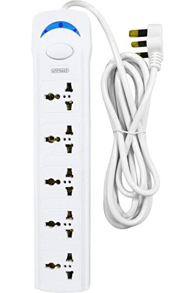GENERAL Unipower EX-1701 Power Socket with 5 Way Outlets and Extension Cord, ...