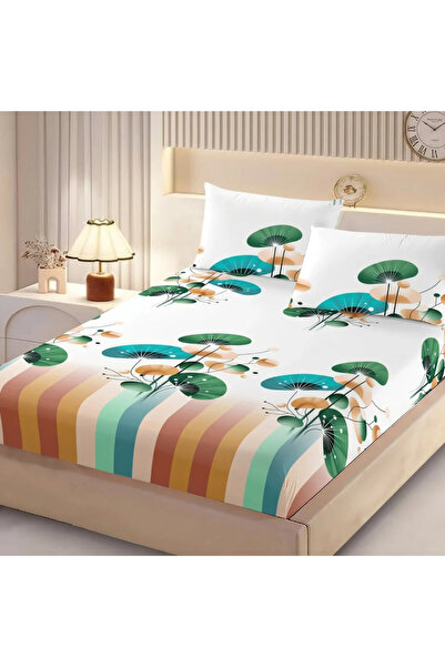TextiLici Set Husă de pat cu elastic, FixOnBed, 160 x 200 cm, bumbac, 2 fete ...