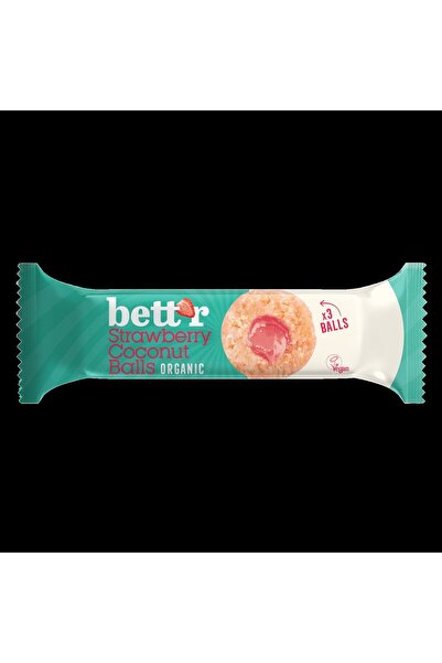 BETTR Bilute cu umplutura de capsuni si cocos, bio, 3x15g,