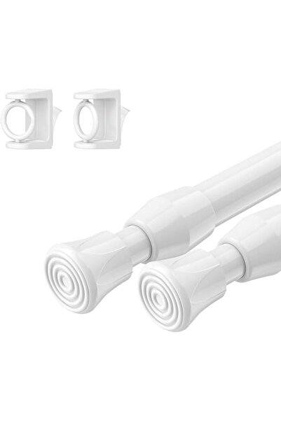 ALMEKAQUZ Extendable Wardrobe Rod,Telescopic Closet Pole with Rotatable Rod H...