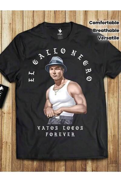 2BIR Retro RockVatos Locos In Blood Out El Gallo Graphic T-Shirt Unisex Comfo...