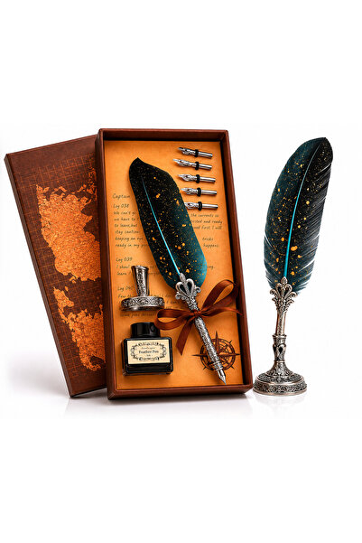 craftmystic Set Stilou Pana Verde Vintage - Eleganta si Creativitate pentru S...