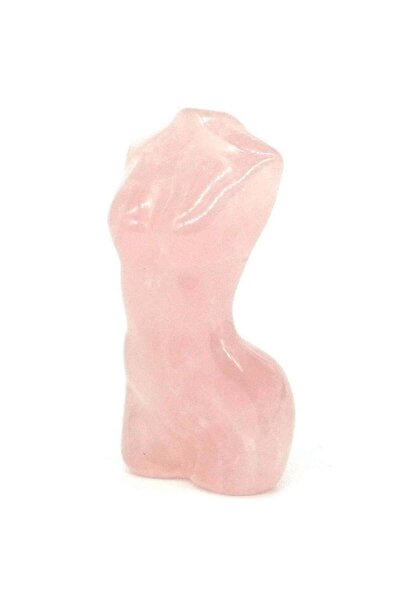 craftmystic Forma bust femeie din cristal Cuart Roz 4 cm sculptat manual