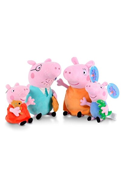 OEM Peppa Pig BRINIO ®   Set - 4 jucării de pluș, George, Peppa, Mama, Tata