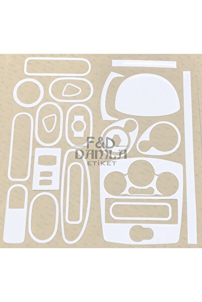FD Damla Etiket Renault Clio 3 Dashboard Console Trim Front Chest Mahogany Fi...