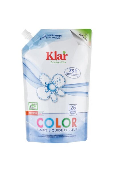 Klar Detergent lichid delicat pentru rufe colorate, fără parfum, 1.5L