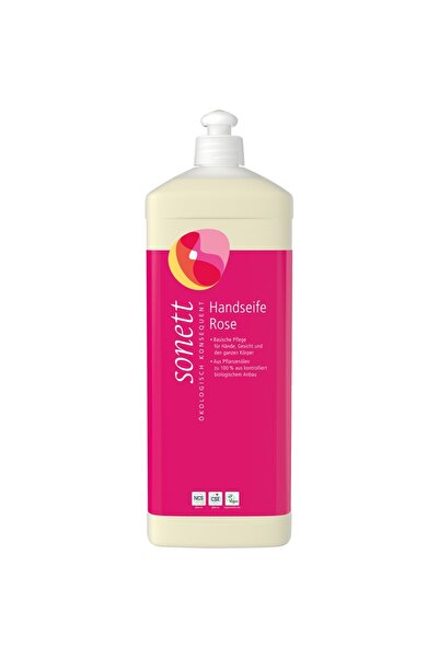Sonett Săpun lichid cu trandafir organic pentru mâini și corp, 1L