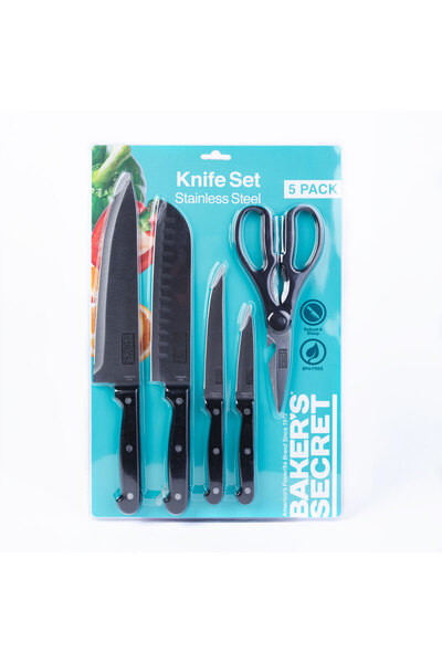 Alista Home Set de cuțite de bucătărie Baker Secret, 5 piese, cuțite din oțel...