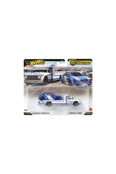 HOT WHEELS Team Transport Volkswagen Corrado VR6 + Retro Rig 1:64 Model Car