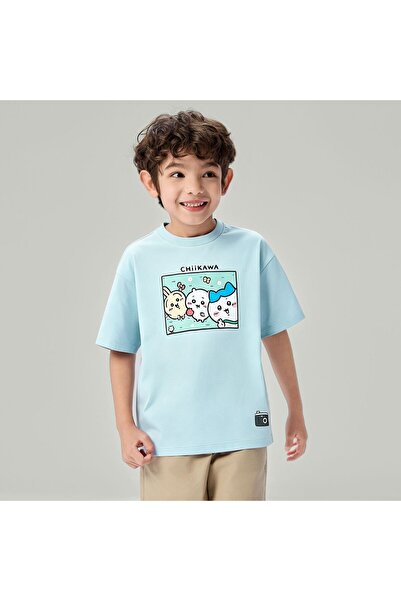 Giordano Kids' Chiikawa Saltwater Slide Relaxed Graphic Tee
