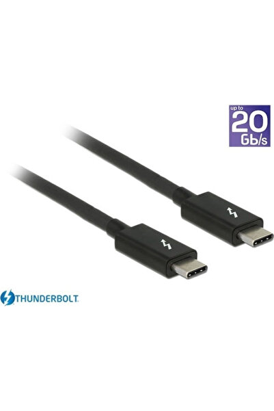 DELOCK Καλώδιο Thunderbolt 3 100W Μαύρο 1μ (84845)