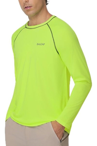 BALEAF Men's Sun Protection Shirts UV SPF UPF 50+ Long Sleeve Rash Guard Fish...