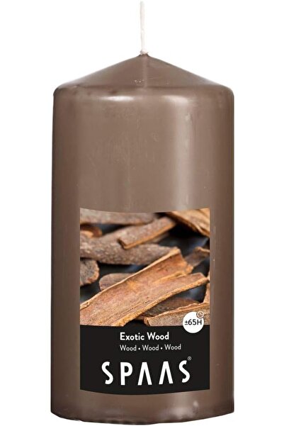 Spaas Scented Cylinder Pillar Candle 80/150 mm, 65 Hours, Cotton Blossom, Beige
