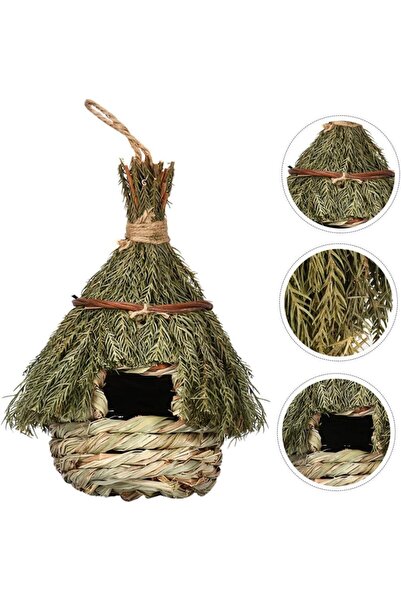 Generic Brand Straw Bird Nest, Woven Bird Rope, Outdoor Woven Bird House, War...